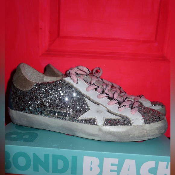golden goose superstar sneaker SIZE 38 EU - silver glitter - Picture 14 of 16